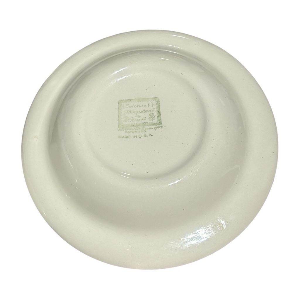 2~Vintage 1950s Green Colonial Homestead by Royal Ironstone China Serving Bowls - Picture 4 of 11